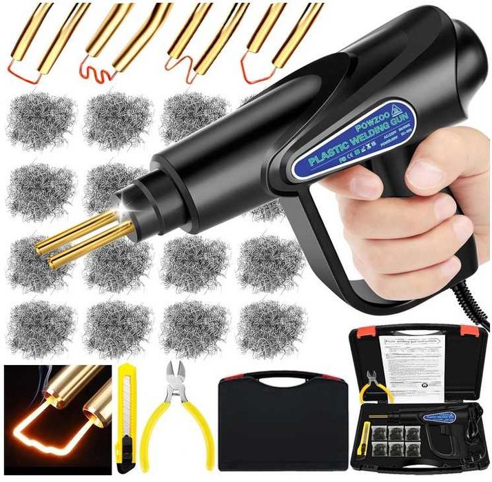 Pistola Soldar plastico 80W c/ Mala e 900 Grampos