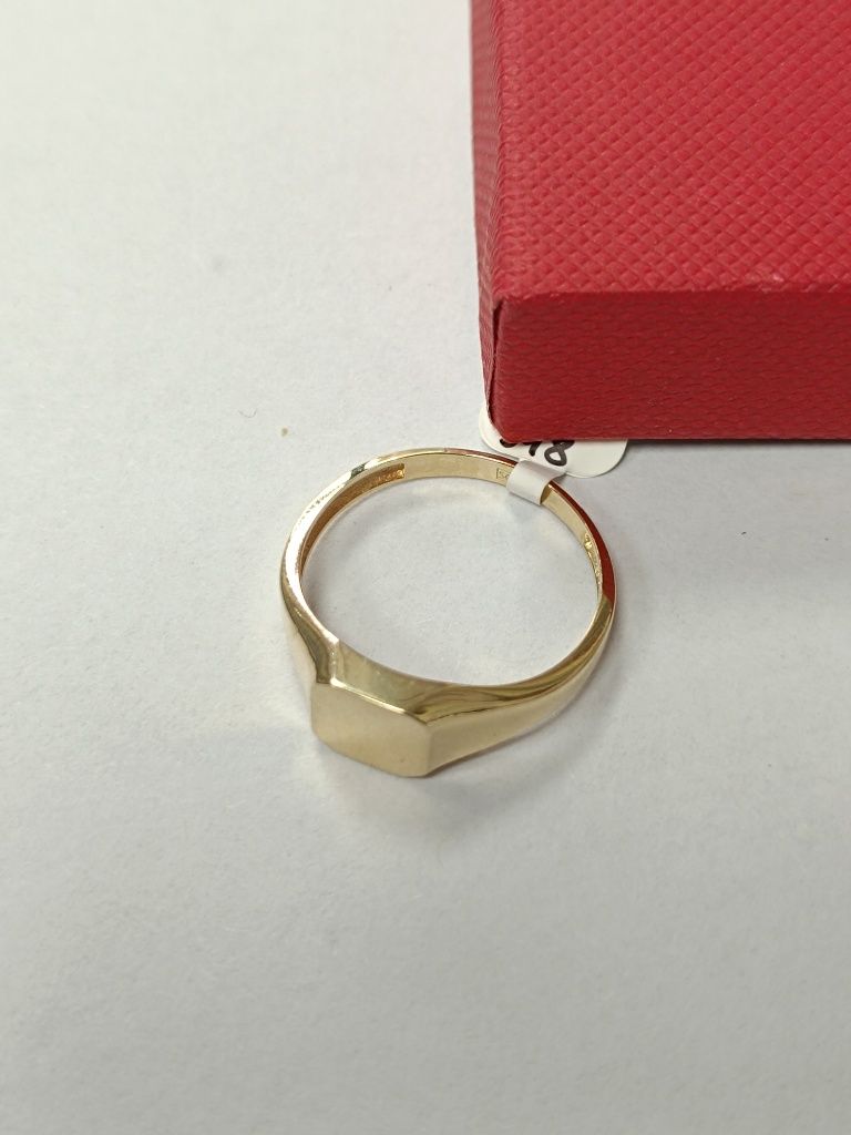 Złoty pierścionek/ sygnet, złoto 585, rozmiar 20