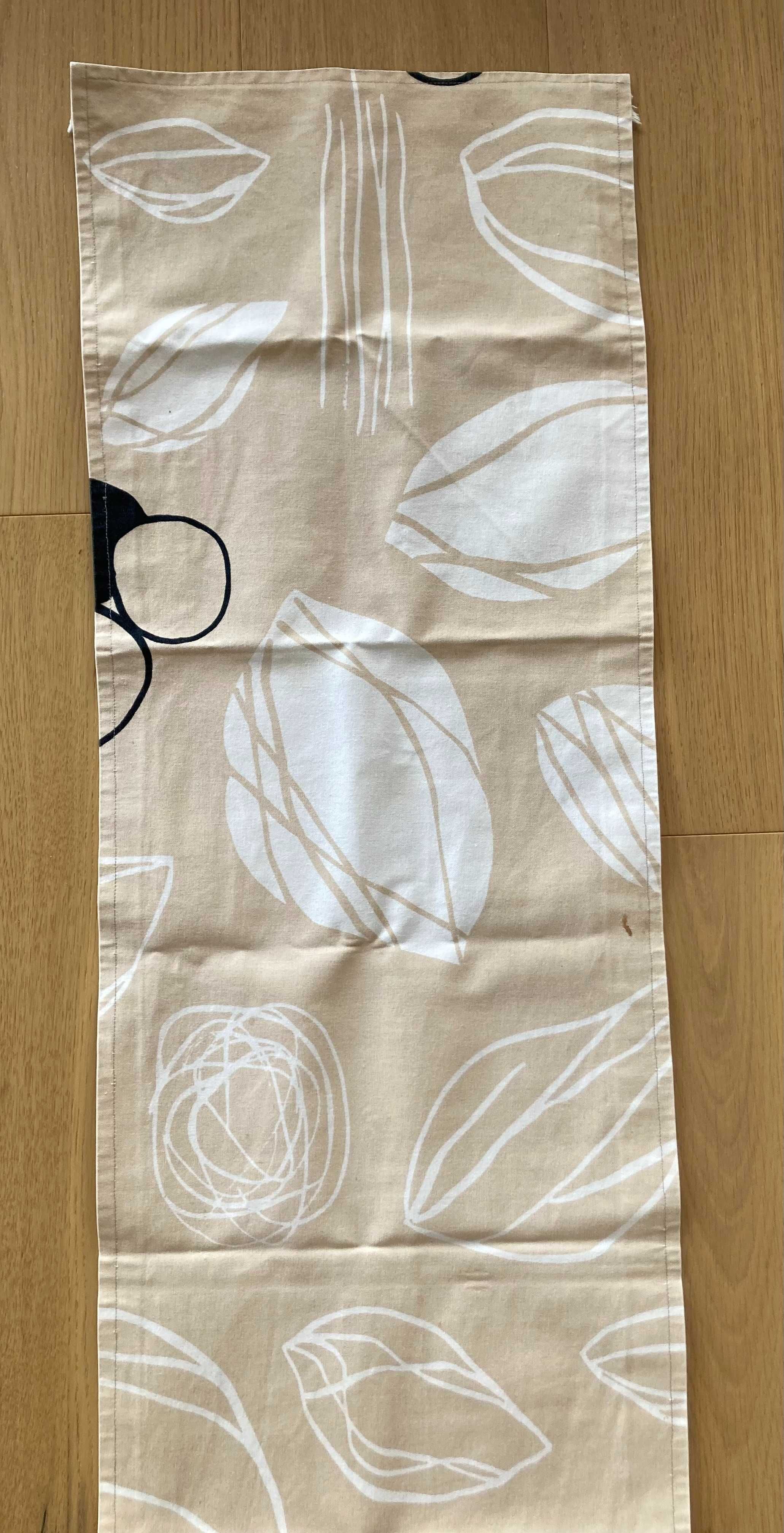 Bieżnik obrus zestaw dwóch beżowy biały czarny IKEA Ann Catherine