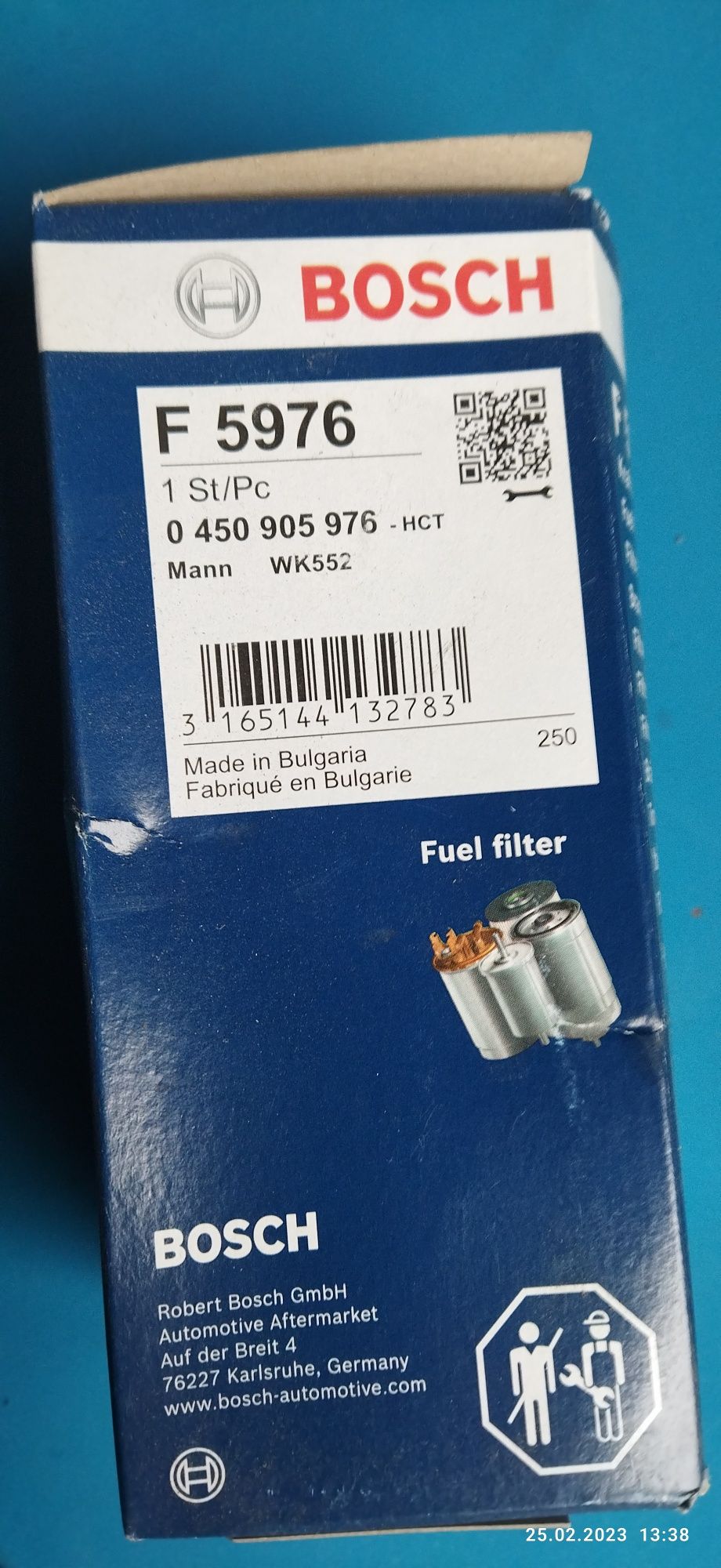Паливний фільтр Bosch 0450905976 F5976