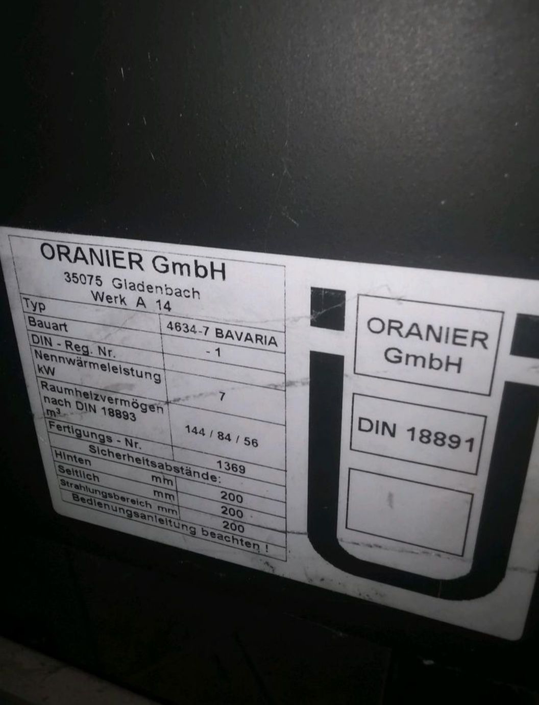 Kominek wolnostojący Oranier