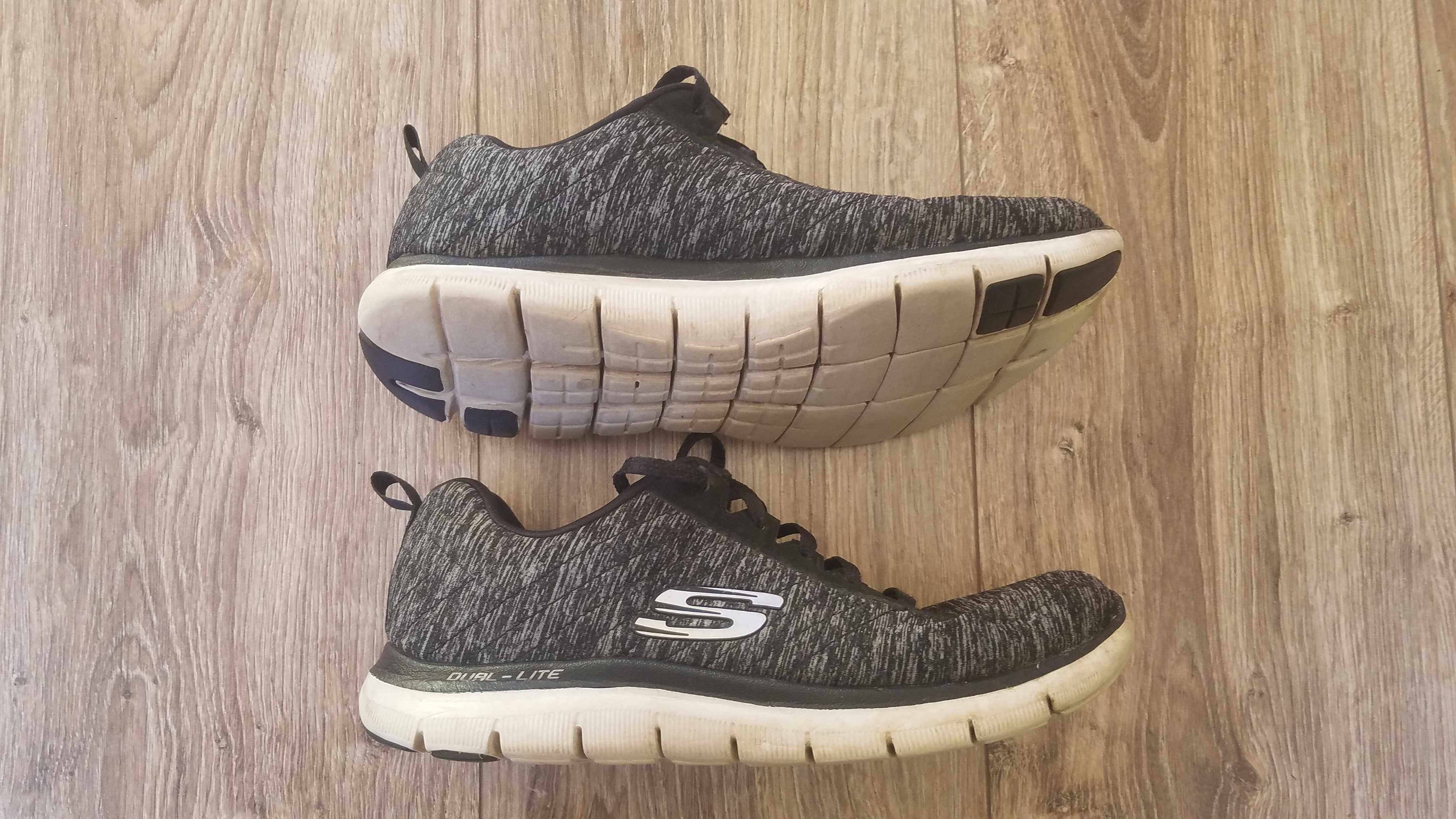 Buty SKECHERS 38/39 24.5cm półbuty sportowe żelowa wkładka b. lekkie