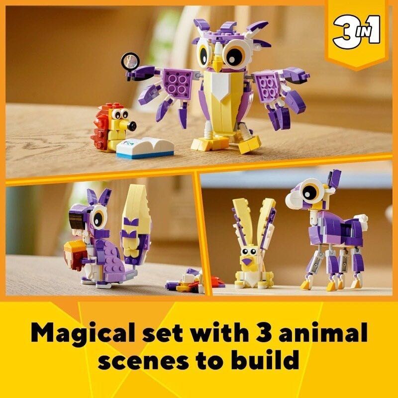 Конструктор LEGO Creator 3 у 1 Фантастичні лісові істоти (31125).