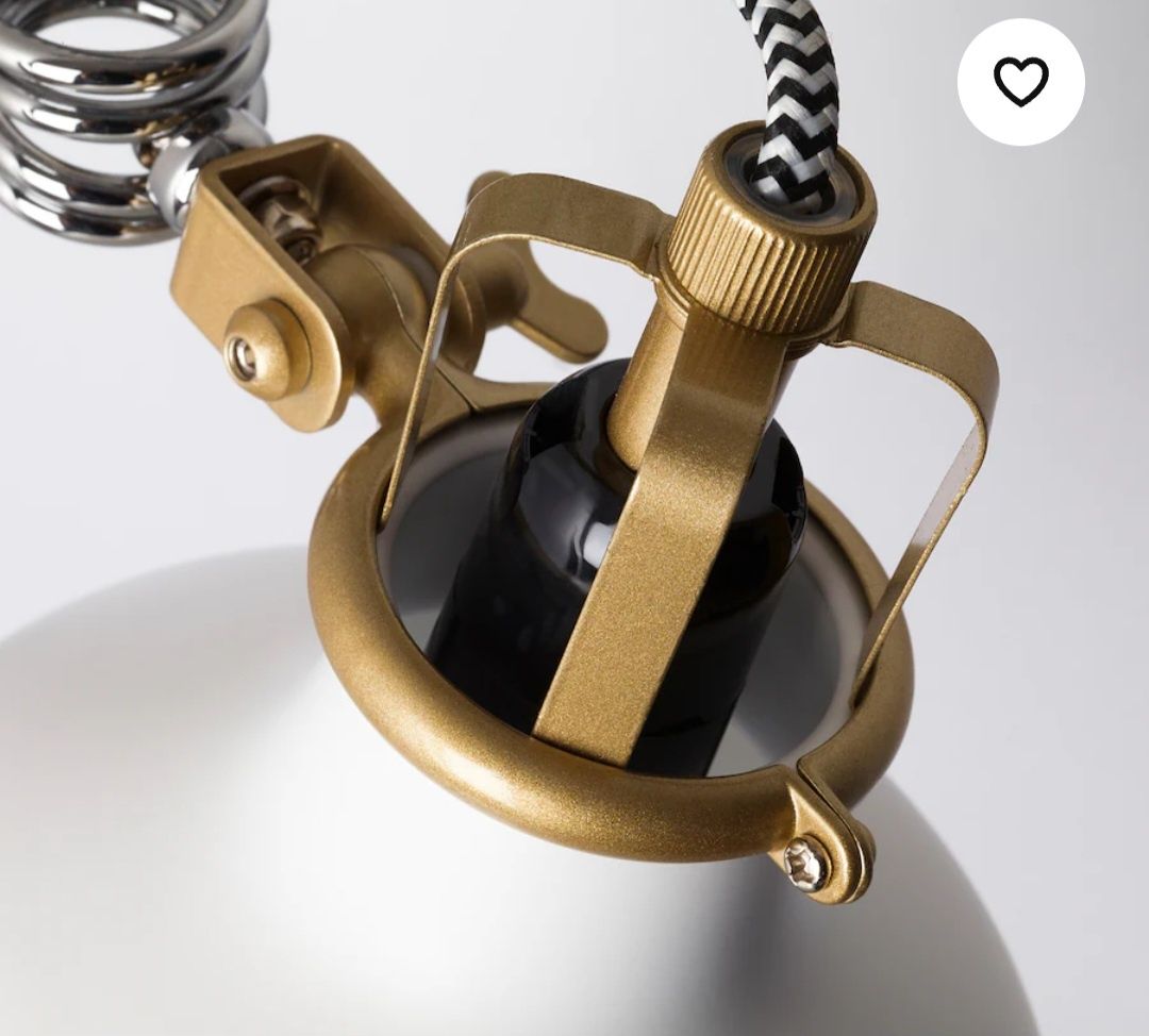 Lampa Reflektor z klamrą, ścienny, kremowy