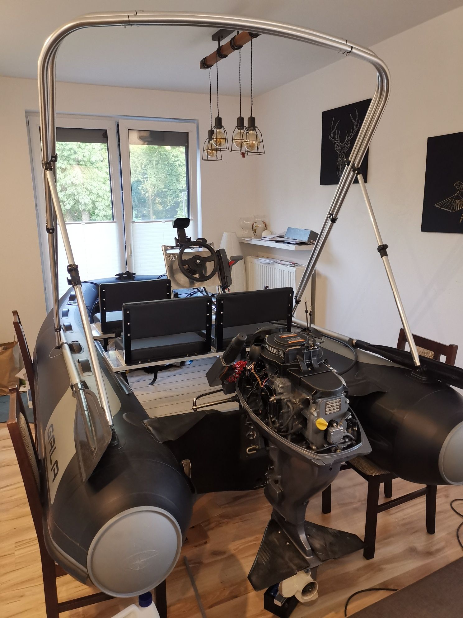Ponton Gala F330 silnik Yamaha 15KM 4suw wyposażenie
