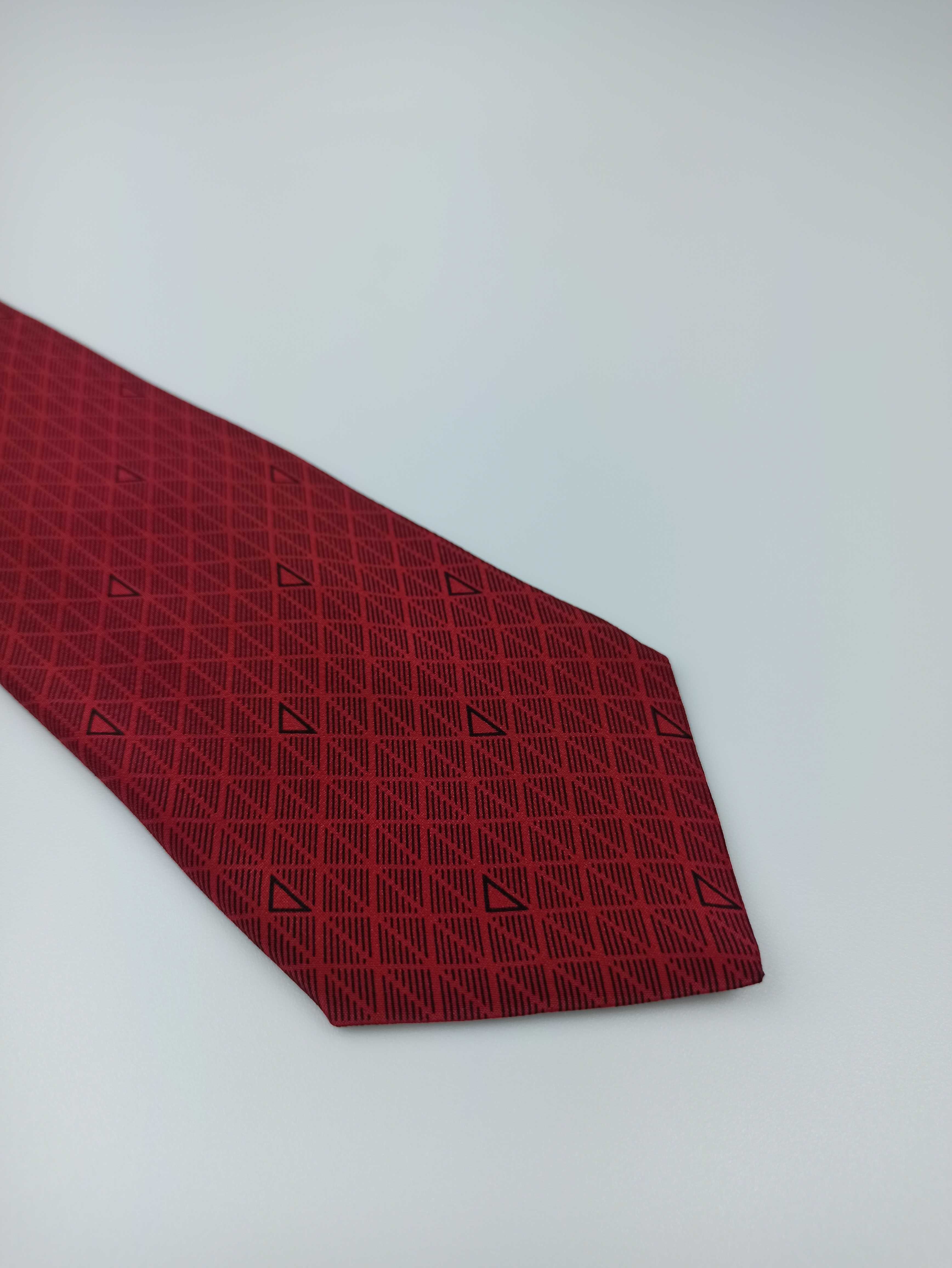 Borsalino czerwony jedwabny krawat wa26