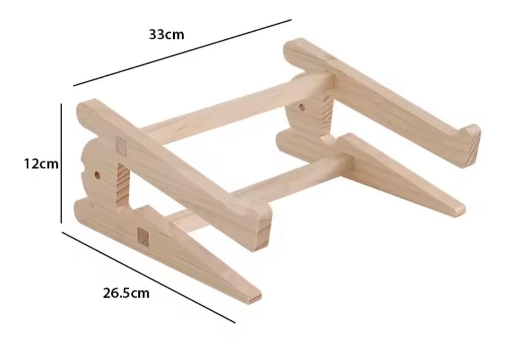 Універсальна дерев’яна підставка для ноутбука