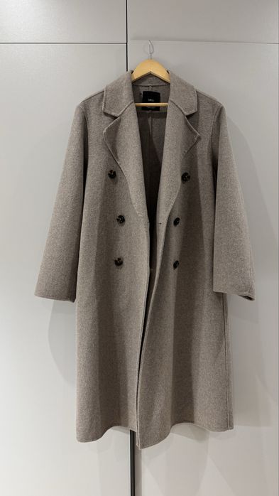 Пальто светло-серое Бренд Манго