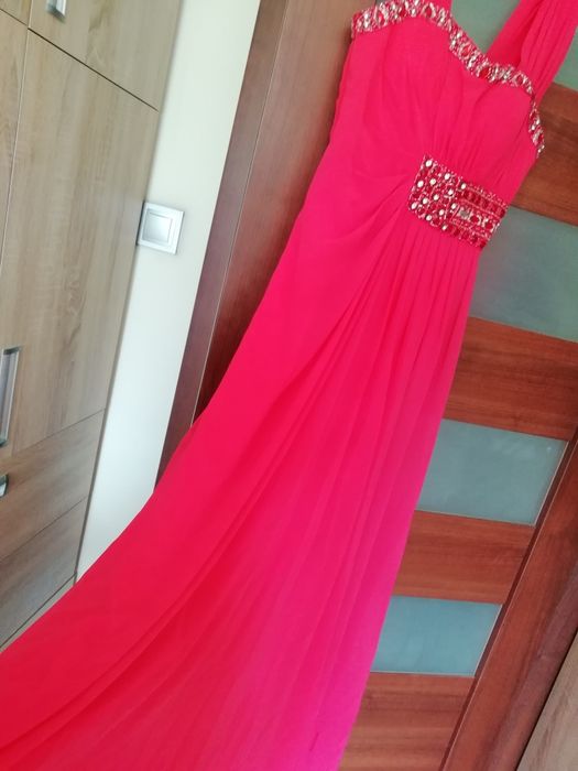 Sukienka Bicici r. S XS długa czerwona piękna suknia