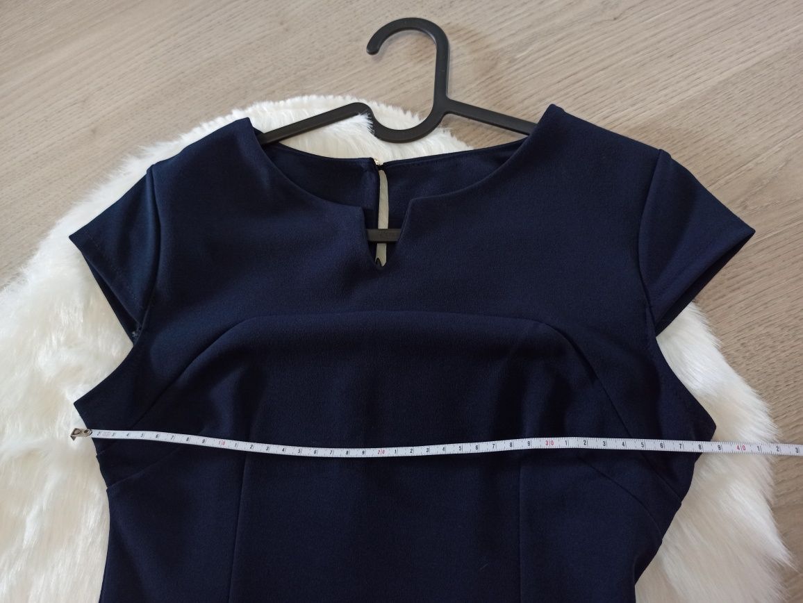 Granatowa sukienka mini / tunika r. XS
