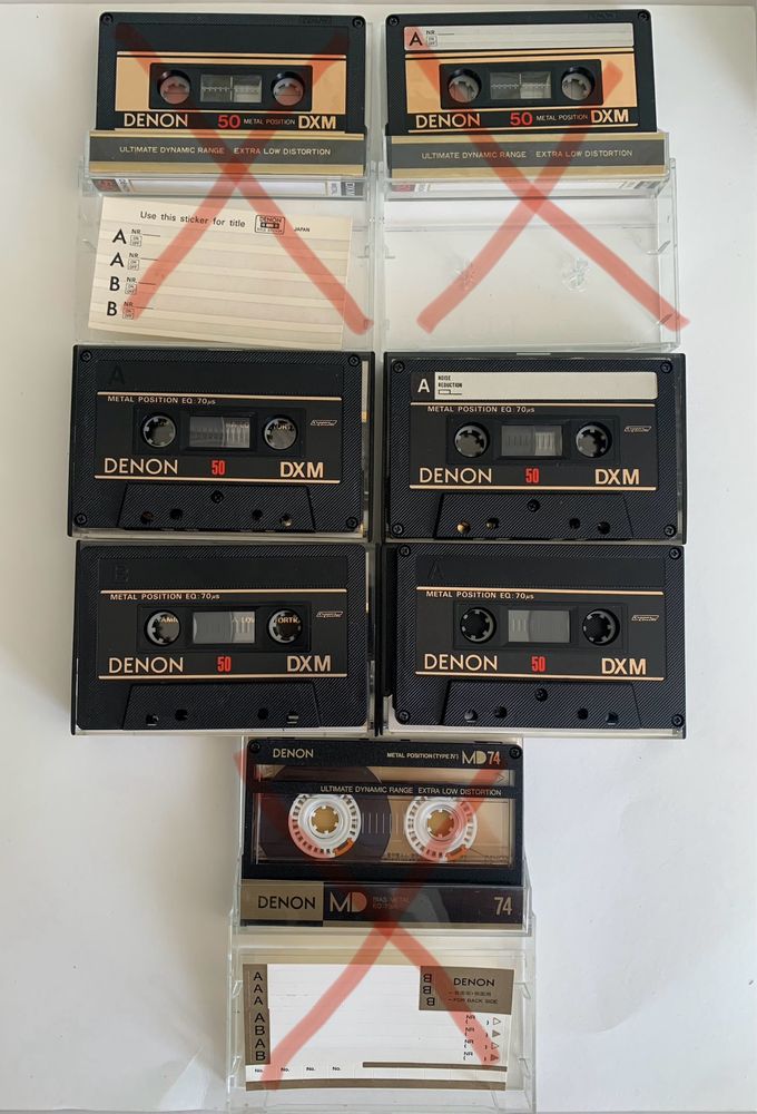 Аудиокассеты Denon DXM 50 Metal, MD74 Metal