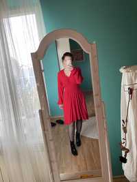 czerwona sukienka vintage