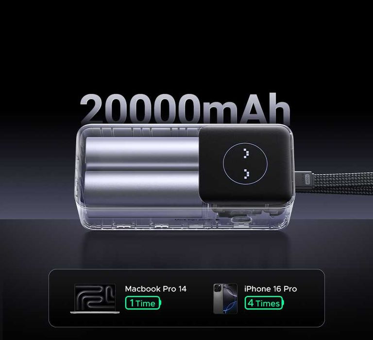 Павербанк UGREEN PB723 Nexode 20000mAh 130W with Built-in USB-C