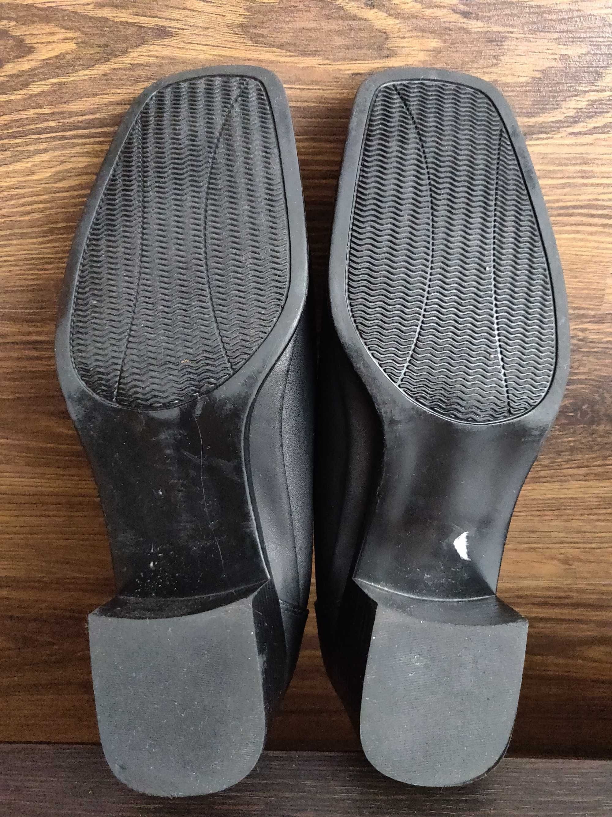 Туфли женские Janet D. р.42 (> размер) стелька 27 -27,5 см. черные