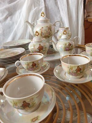 Сервиз Ссср советский новий радянський перламутр позолота