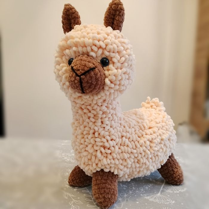 Maskotka LAMA ALPAKA pluszak zabawka przytulanka handmade na szydełku