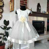 Сукня молочна пишна плаття платье випуск день народження на 5-6 років
