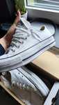 Converse białe skórzane na platformie jak nowe