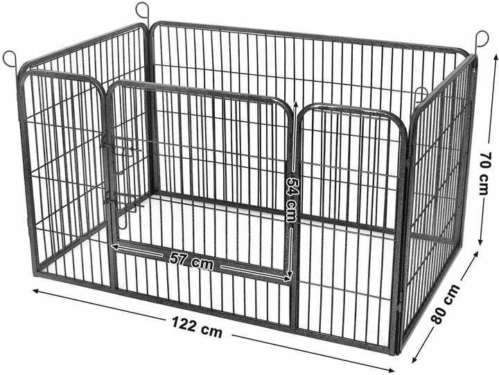 Metalowa klatka dla psa zagroda dla zwierząt kojec do ogrodu domu 24h