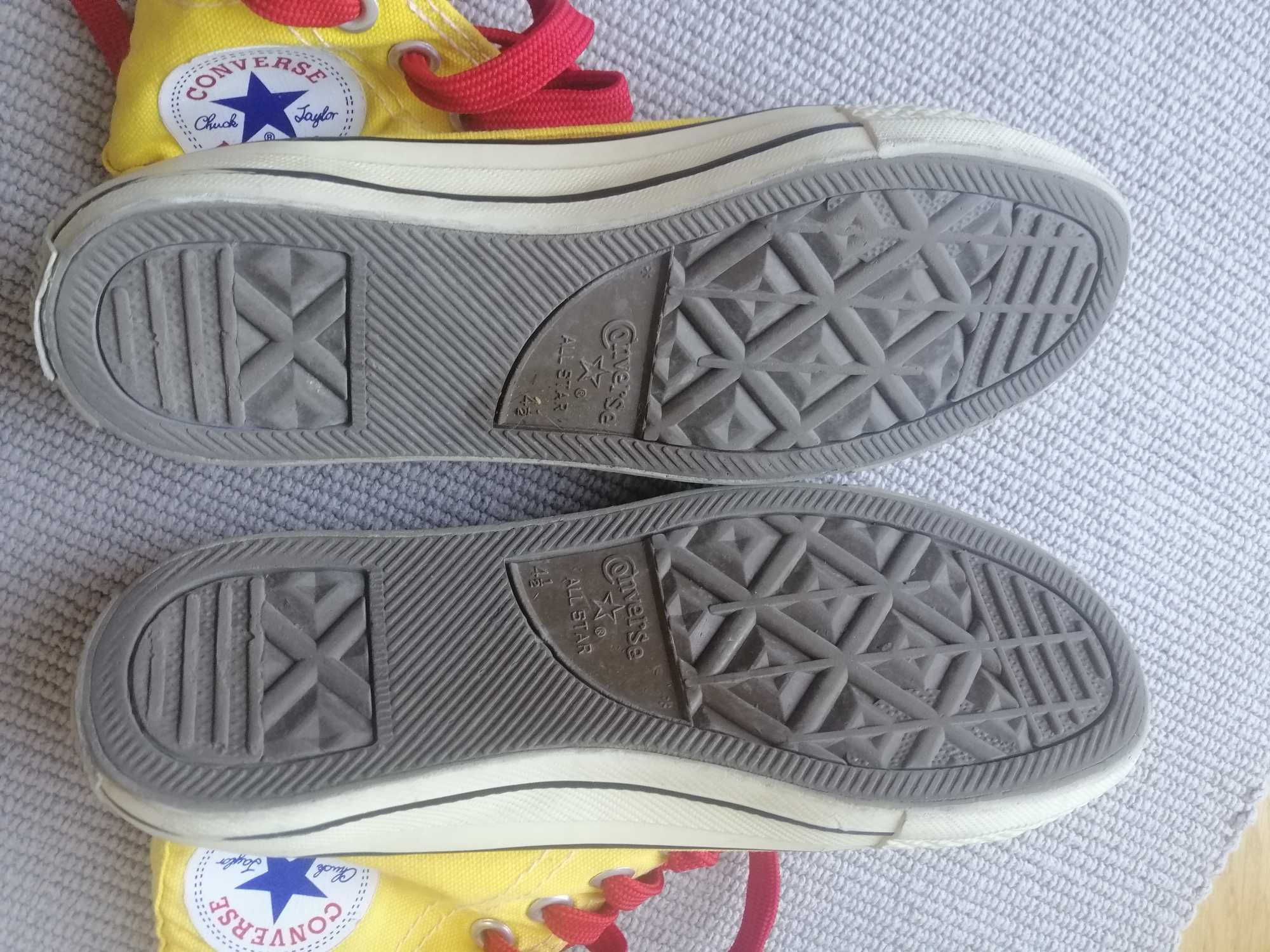 trampki Converse r. 37/38 żółte, czerwone sznurowadła Dr Martens