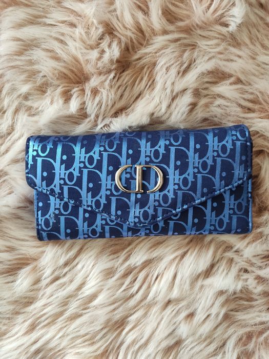 Dior portfel damski błękit królewski 20/10