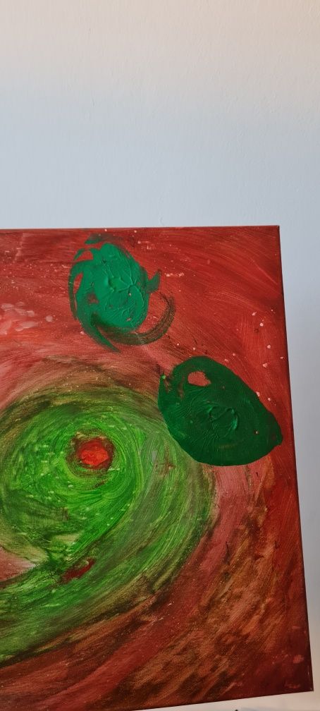 Obraz abstrakcja "Narodziny Yin Yang", akryl, akt