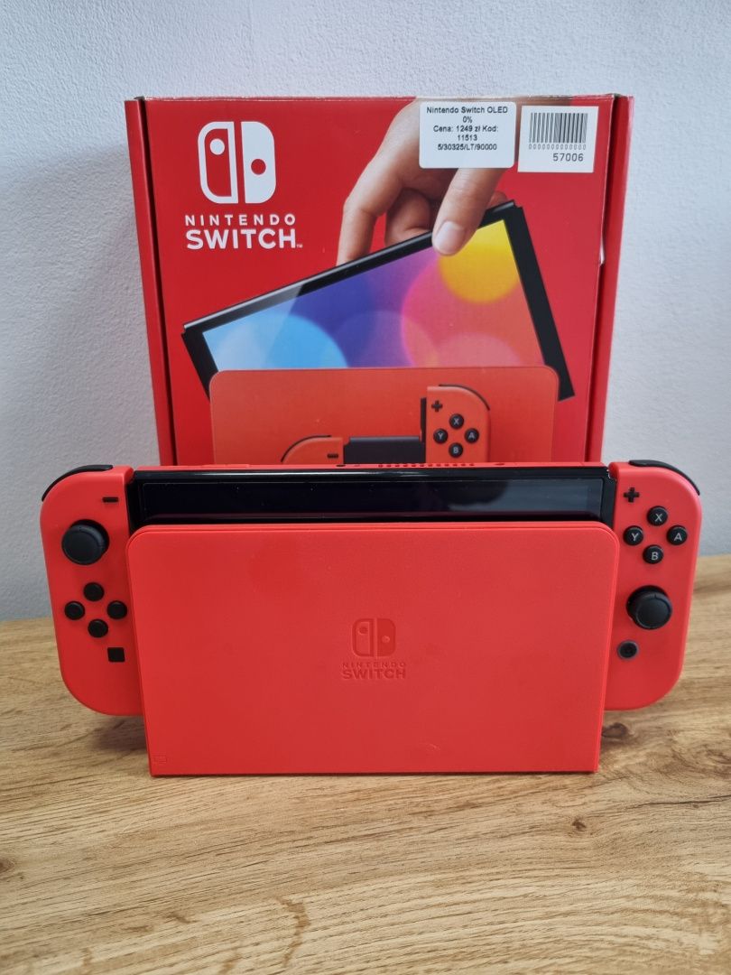 Nintendo Switch Oled Mario Edition + Karta Pamięci 128 Gb | Używany