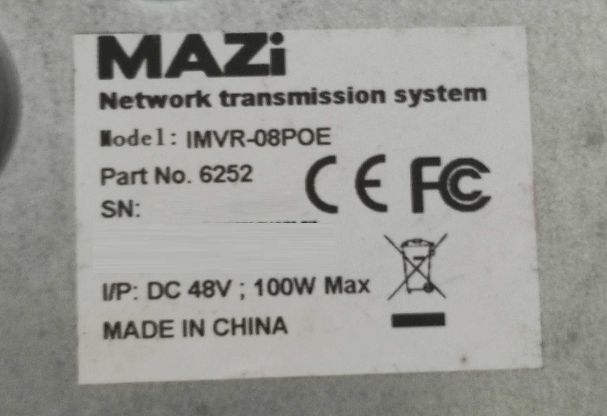 Gravador Vídeo Vigilância IP 8 portas POE disco