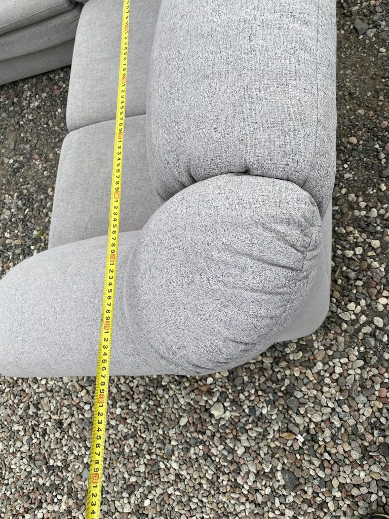 Sofa nierozkładana szara