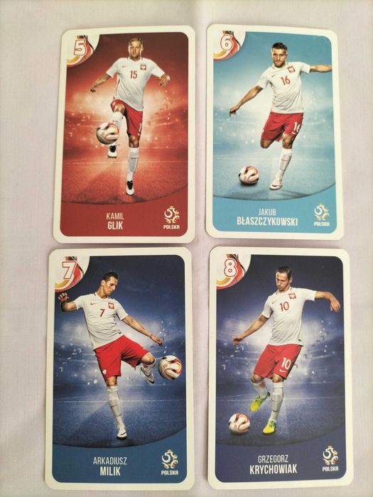 Sprzedam 12 kart pilkarzy polskich - Z EURO 2018 r. ! NOWE ! Okazja !