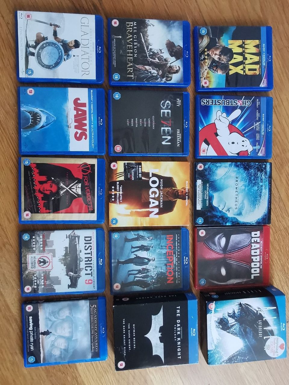Filmes em Blu-ray (preço por unidade)
