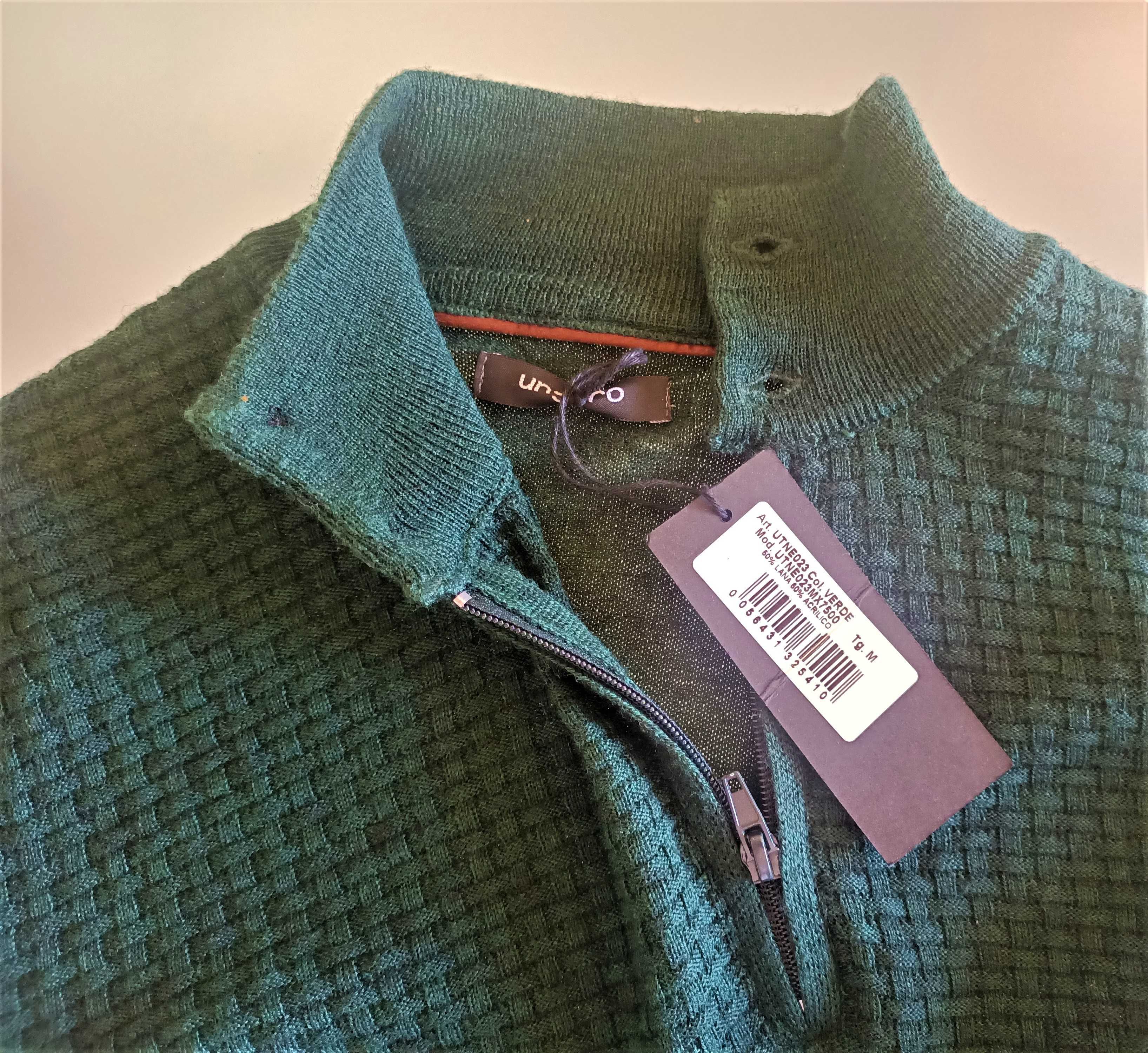Męski sweter UNGARO dzianina - rozmiar M - nowy, oryginalny