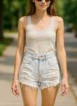Jeansowe szorty Bershka z dziurami XS/S z dziurami lato