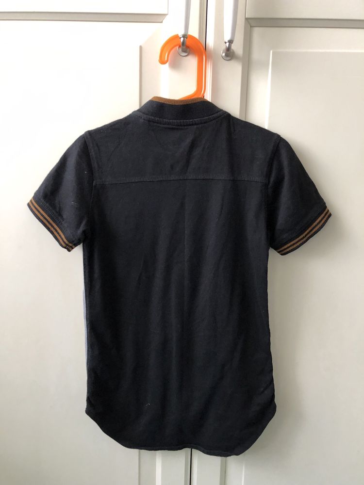 Koszula next 116 bez kołnierzyka 5-6 bluzka tshirt  szara czarna