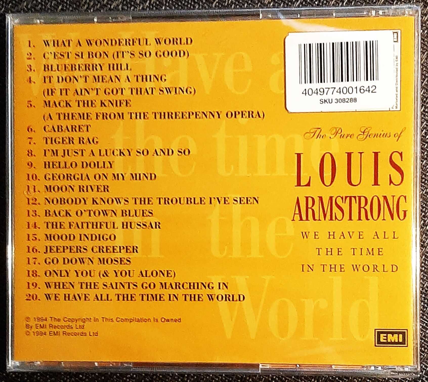 Polecam Wspaniały Album CD  LOUIS ARMSTRONG   Album– The Pure Genius