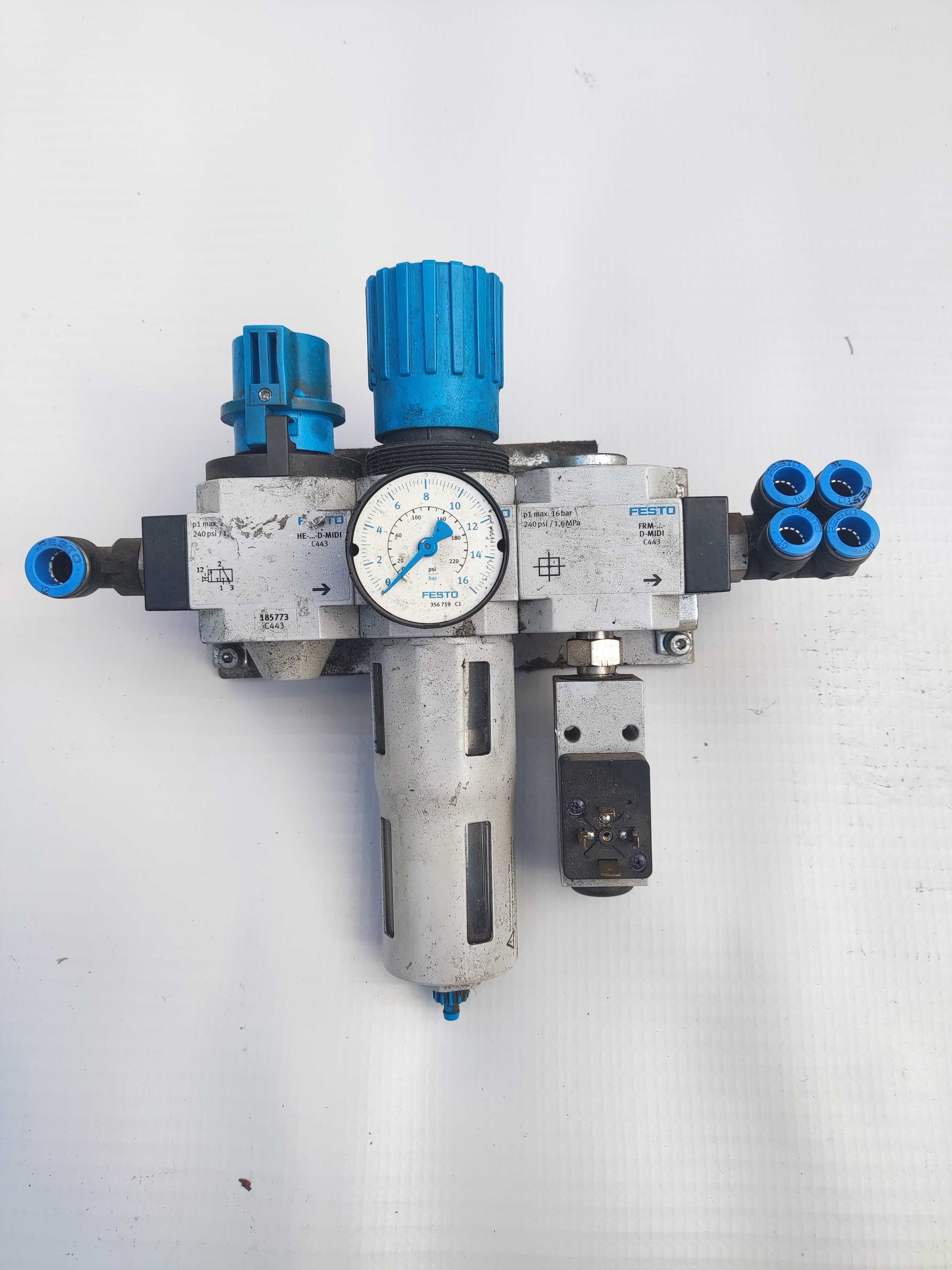 Festo wyspa, siłownik, regulator, zespół przygotowania powietrza,