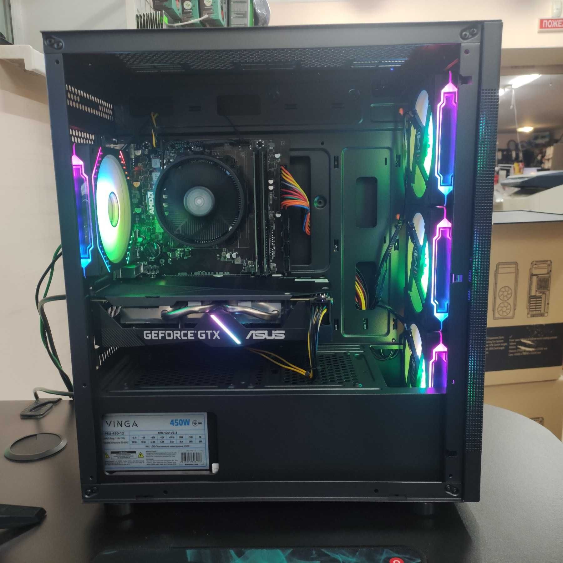 Компютер Новый Ryzen 5 5500, 16GB DDR4, ASUS GTX 1660s 6GB, SSD 512GB