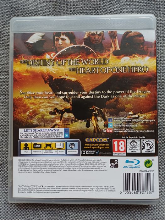 Dragon's Dogma PS3 dystrybucja europejska