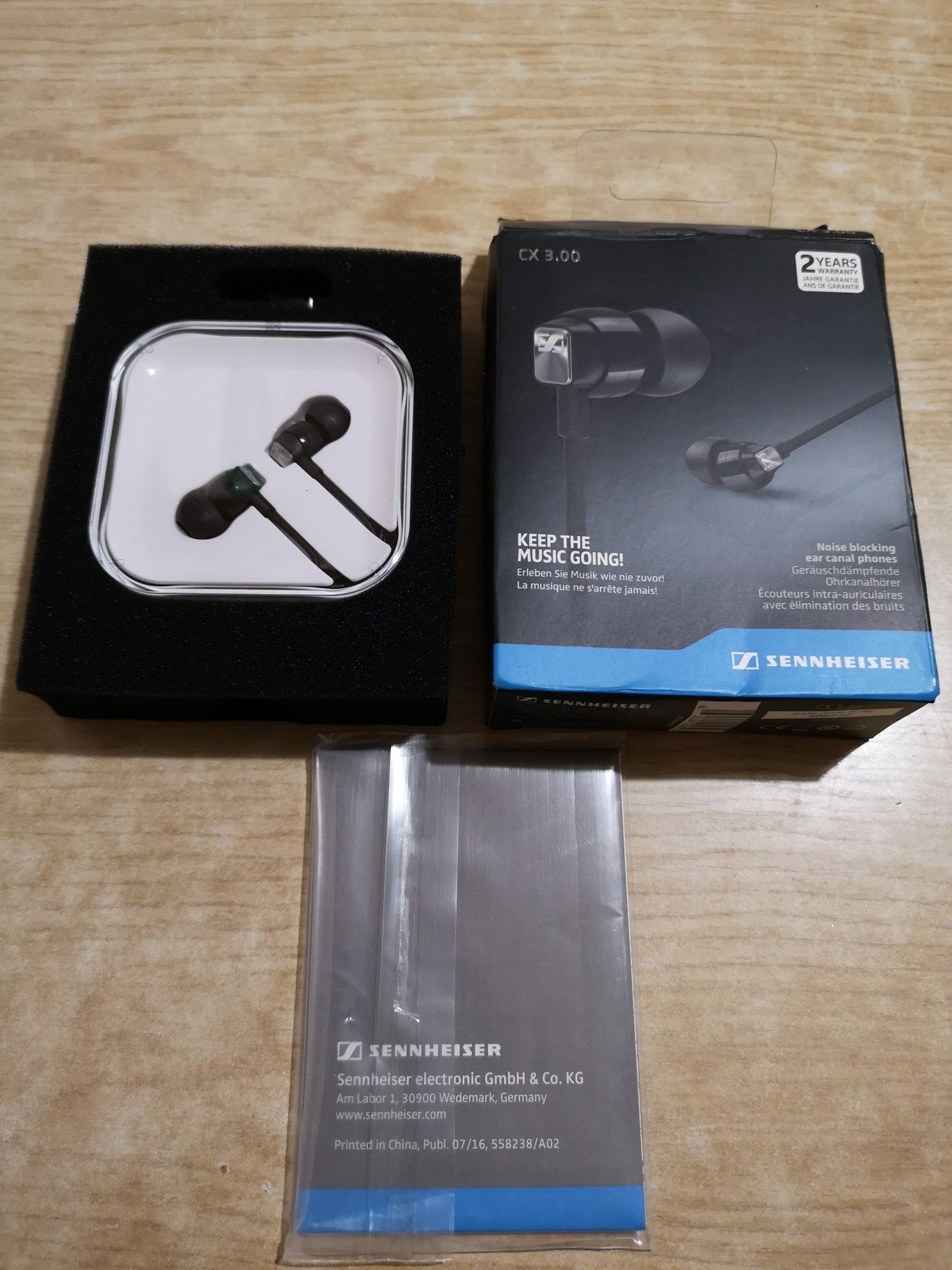 Наушники без микрофона Sennheiser CX 3.00 black (Новые)