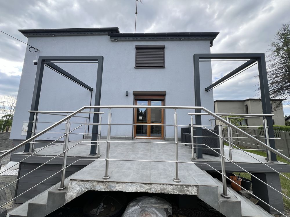 Balustrady / Balustrada / Filary / Taras / Balkon. Ksztalt litery L