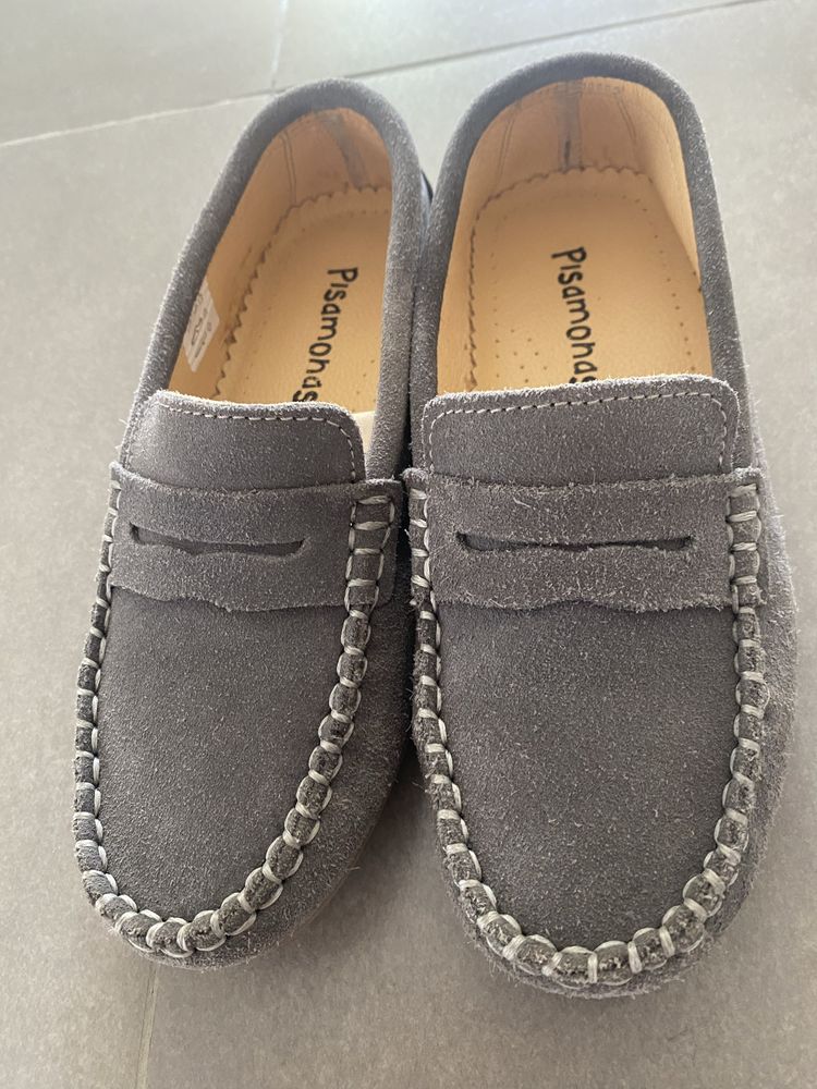 Sapato mocassim rapaz cinza t. 33