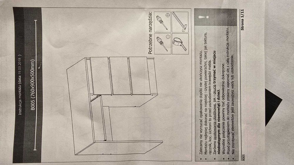 Biurko kosmetyczne 50x90cm wys.76cm z wbudowanym pochłaniaczem.