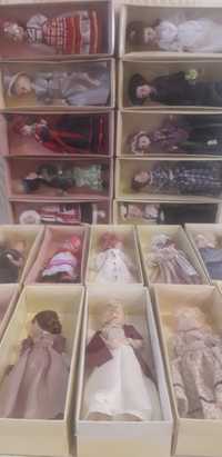 Коллекционный Фарфоровый Куклы в Национальных Костюмах 24 шт