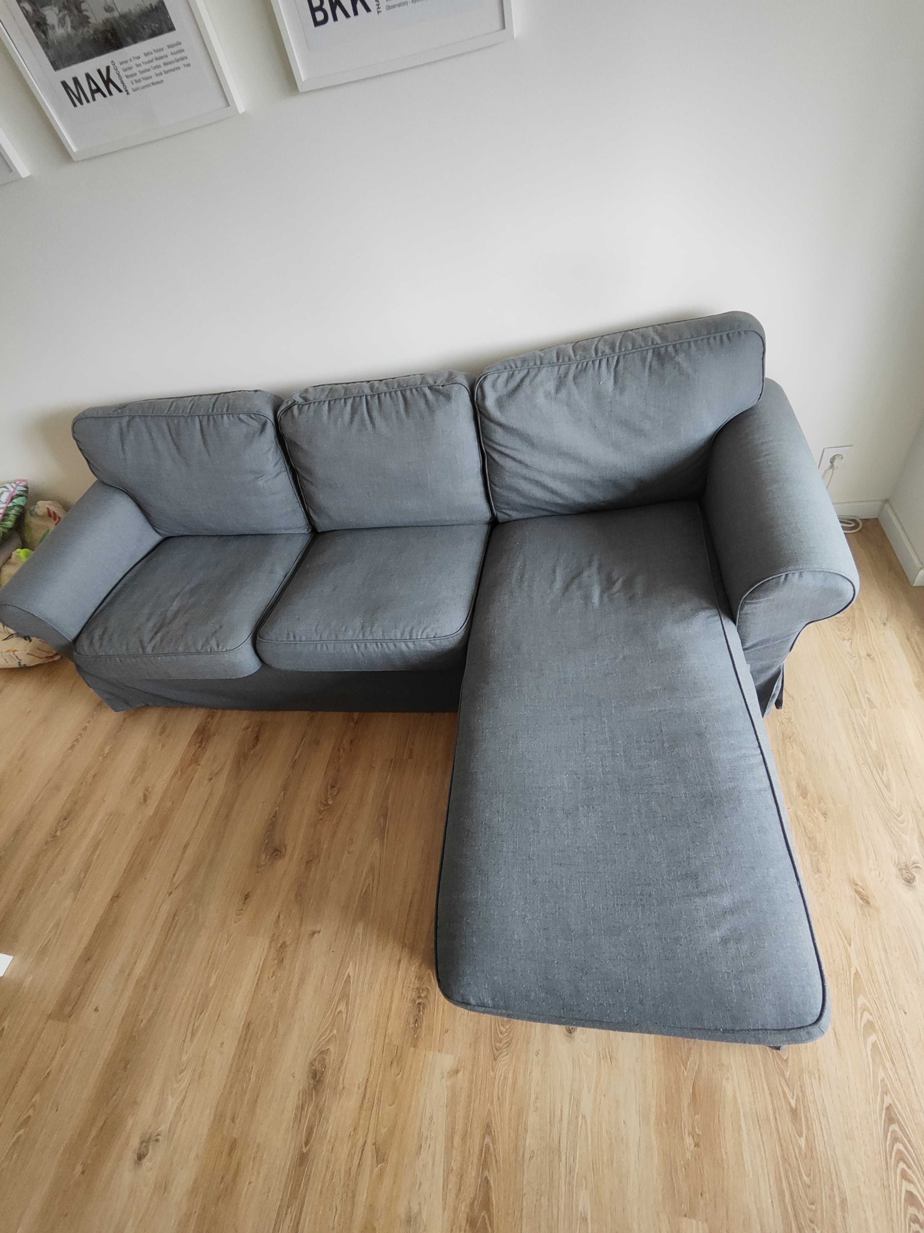 Sofá  Chaise Longue IKEA Ektorp 3 lugares