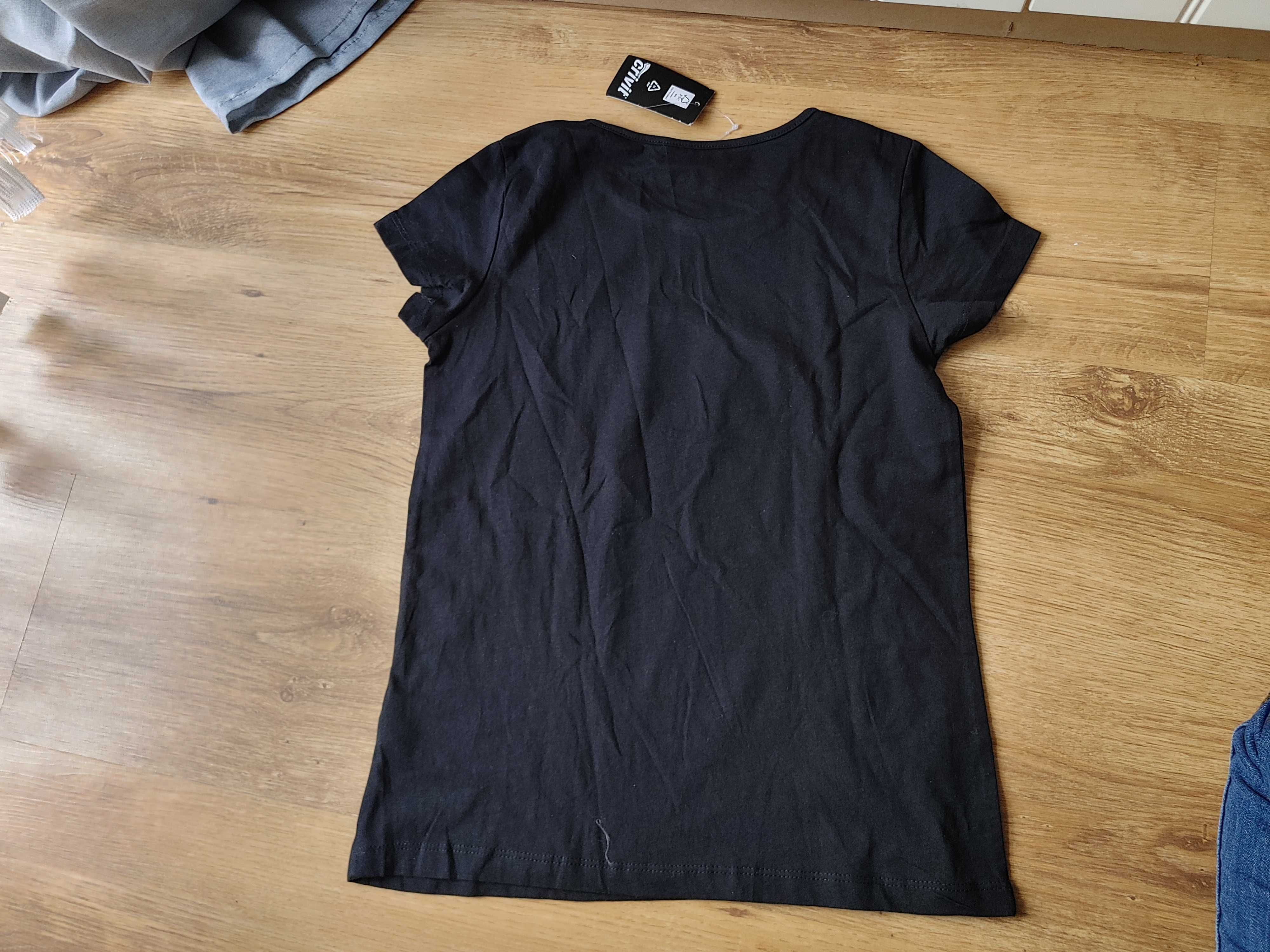 CRIVIT świetny czarny t-shirt z gwiazdą 146/152 9l nowa