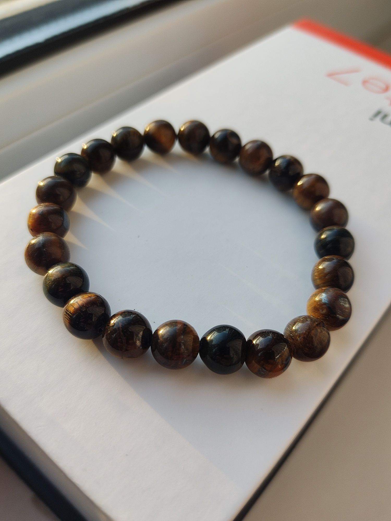 Браслет на руку из Аметис Тигровый глаз Карнелиан Tyger Eye Carnelian