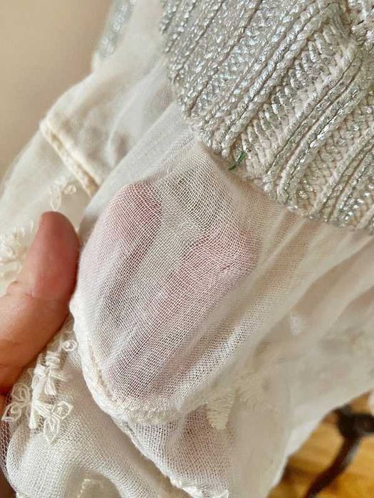 Xxl 42 44 h&m sukienka tunika sweter nude pastele koronka  +size