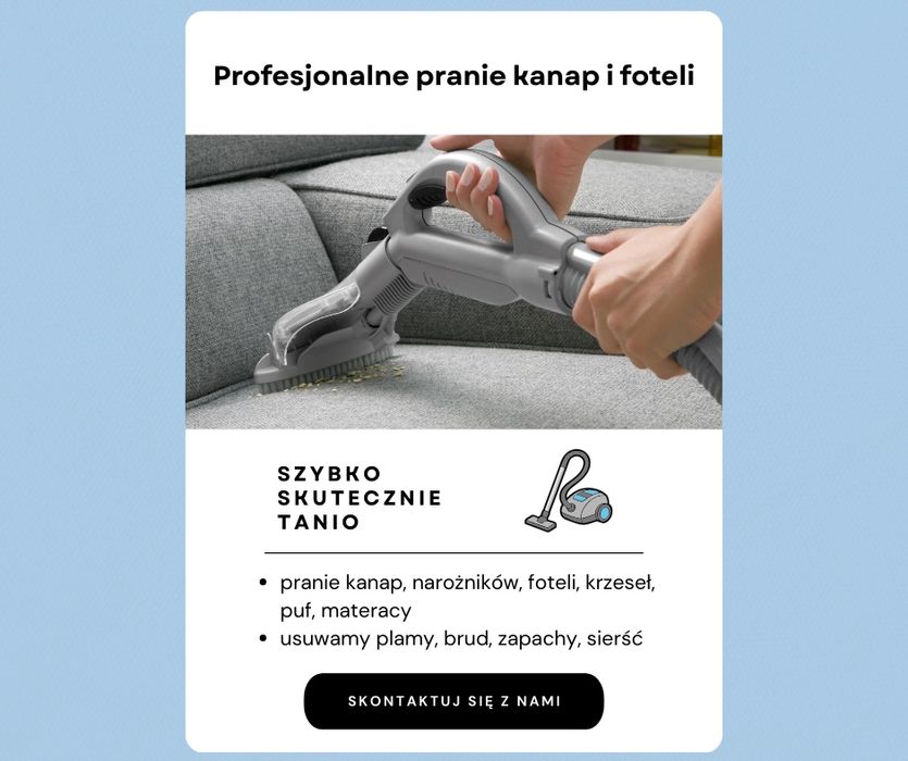 Profesjonalne pranie kanap i foteli-Kutno