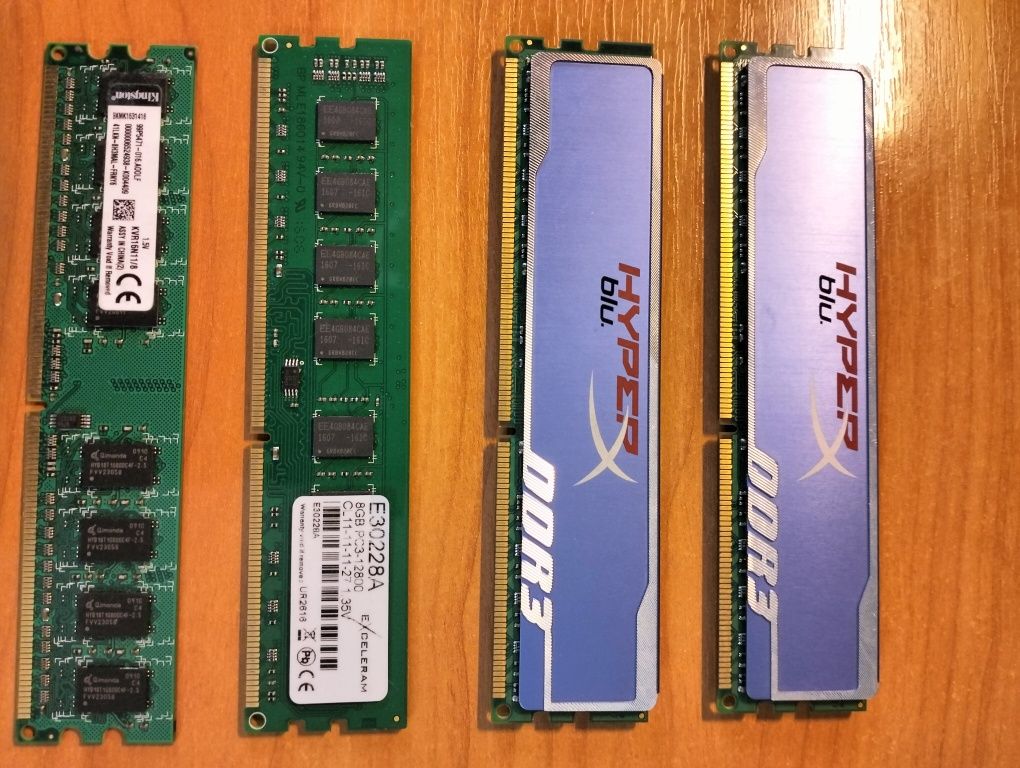 Оперативная память DDR-3, DDR-2.