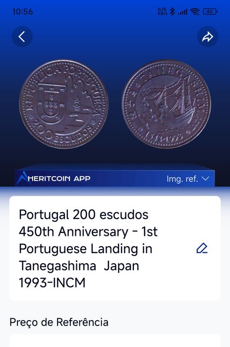 Moeda em Prata  Portuguesa